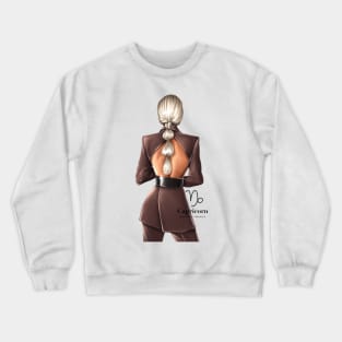 Capricorn Zodiac Fashion Girl Crewneck Sweatshirt